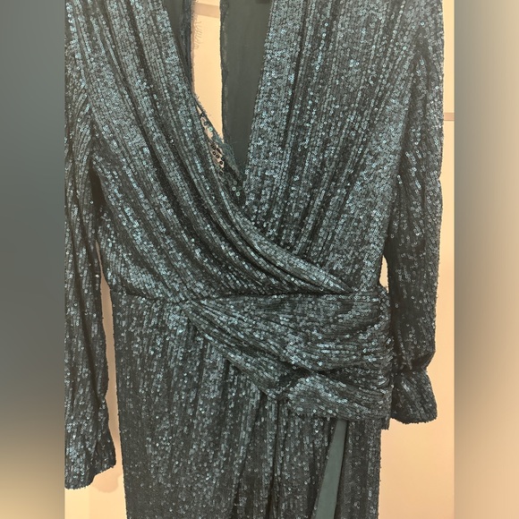 ‼️PRICE DROPPED‼️Jonathan Simkhai Sequin Drape Front Gown | size 10 - Picture 13 of 16